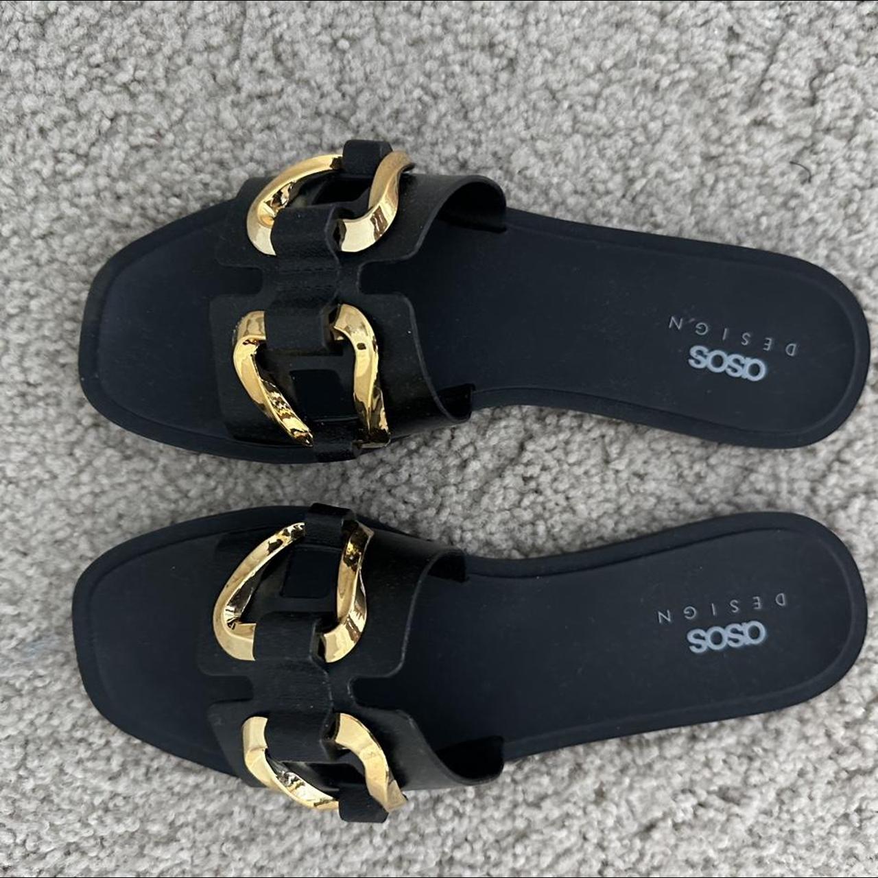 ASOS Design Women's Black Sandals | Depop