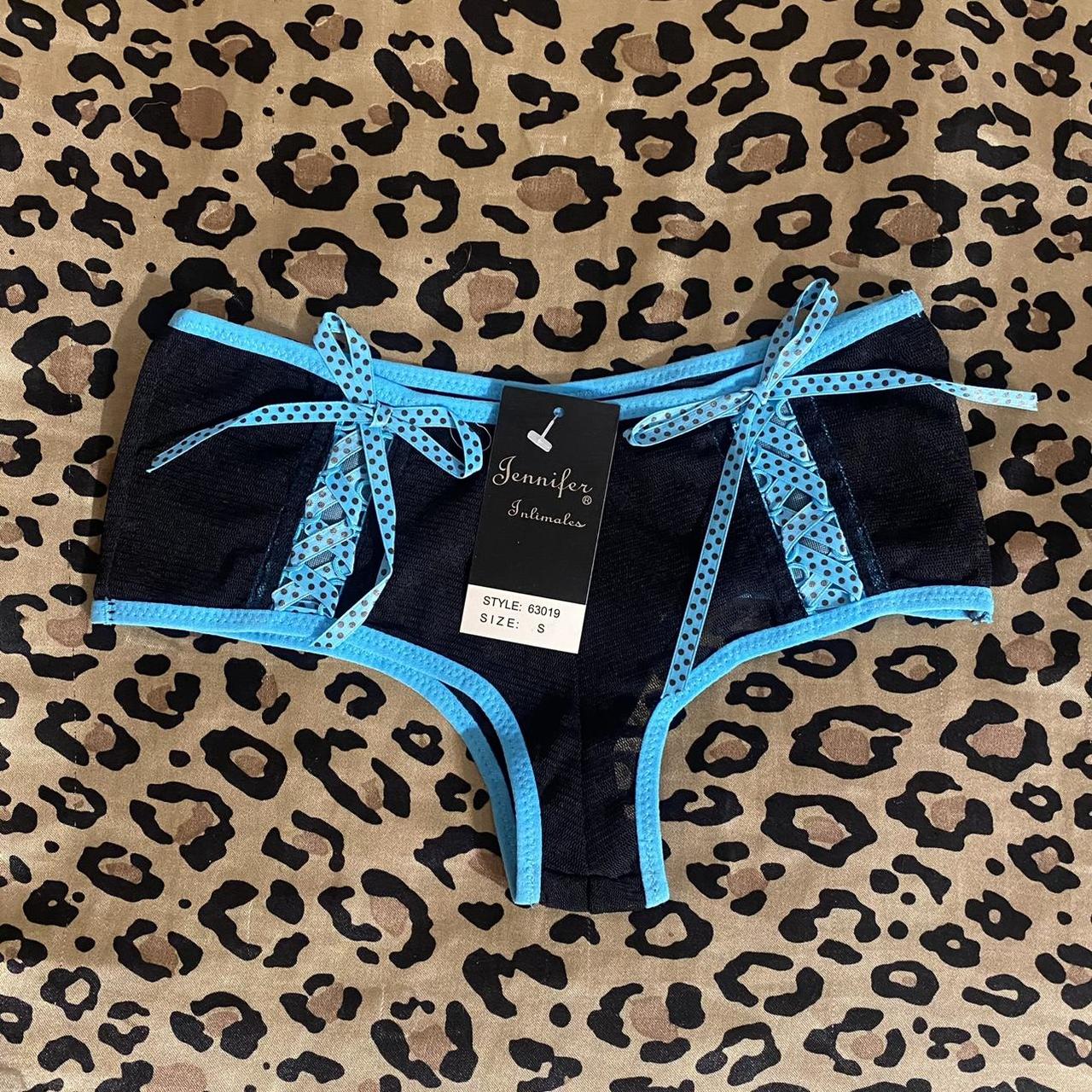 Womens Blue And Black Panties Depop 9888