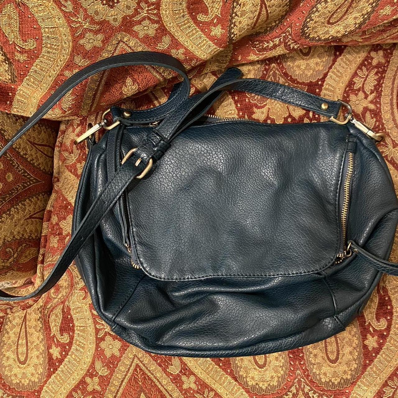 Free People teal color leather cross body hobo... - Depop