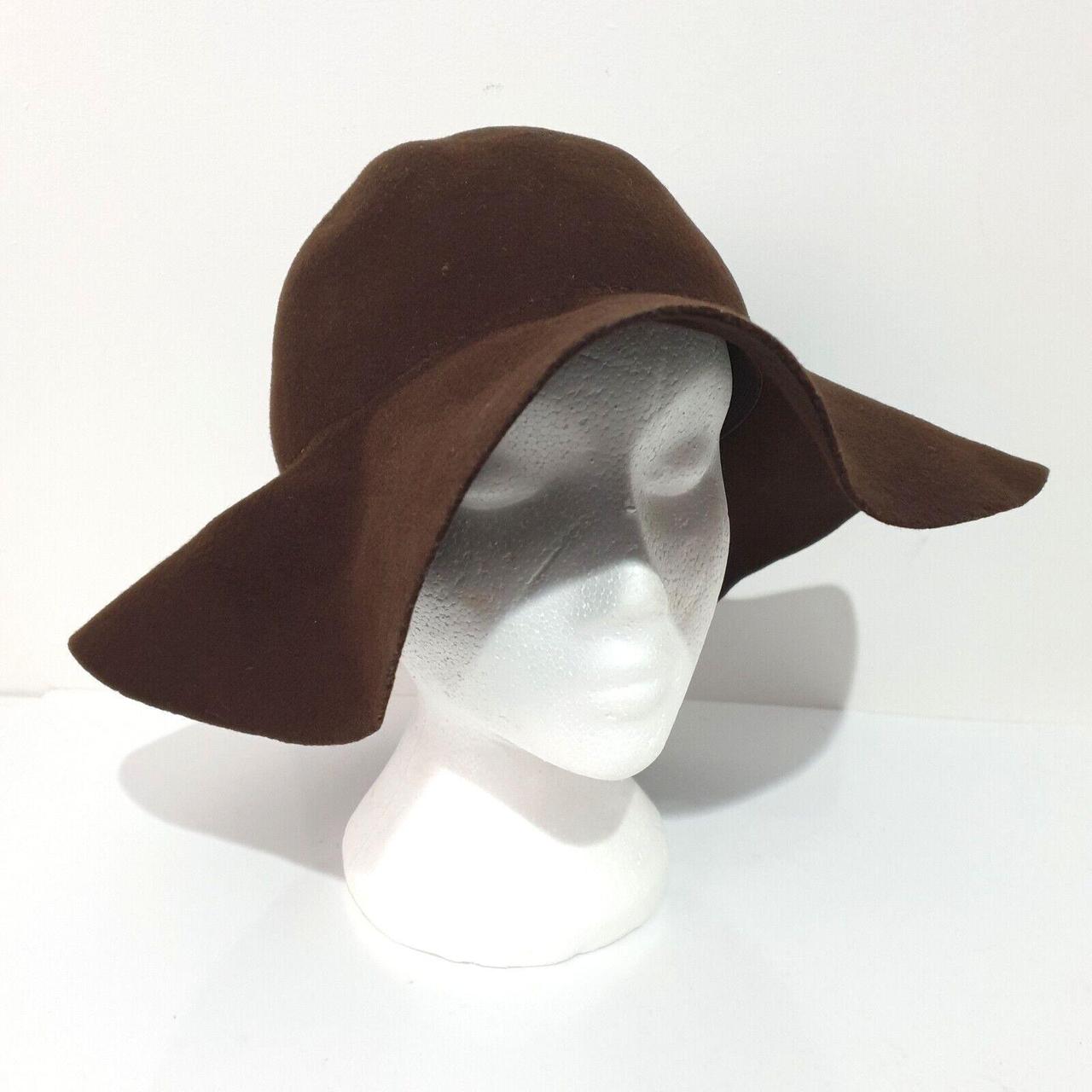 Made In Italy Hat Brown Felt Boiled Wool Floppy Wide... Depop