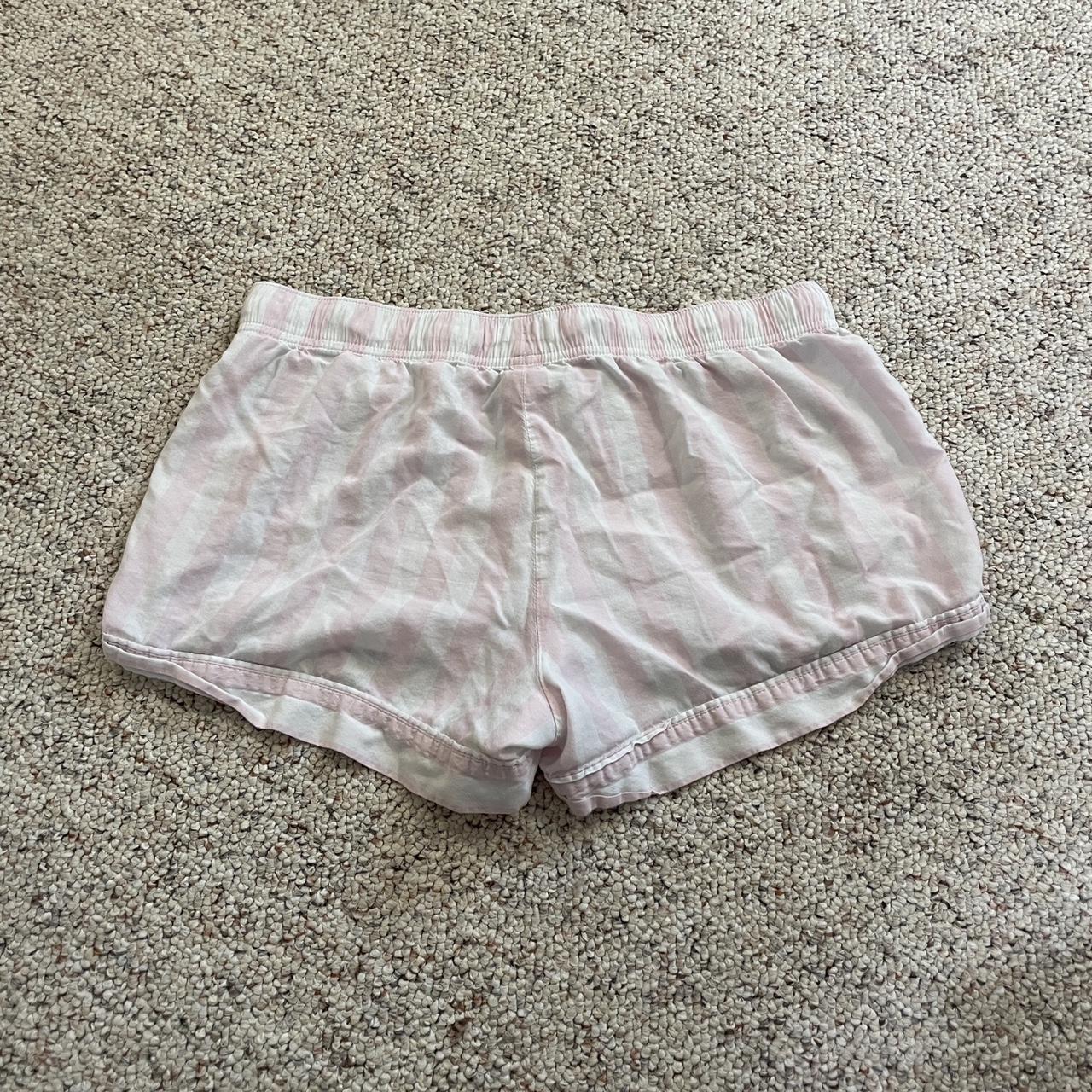 Victoria's Secret Women's Pink and White Shorts | Depop