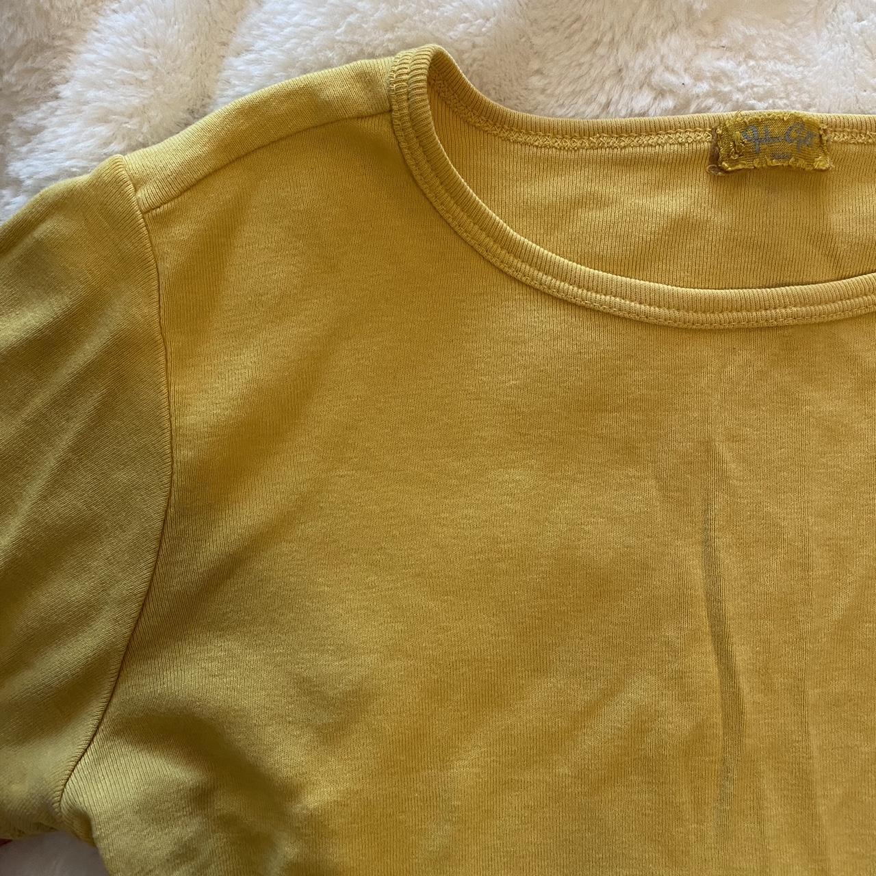 Brandy Melville Women's Yellow Croptop Depop