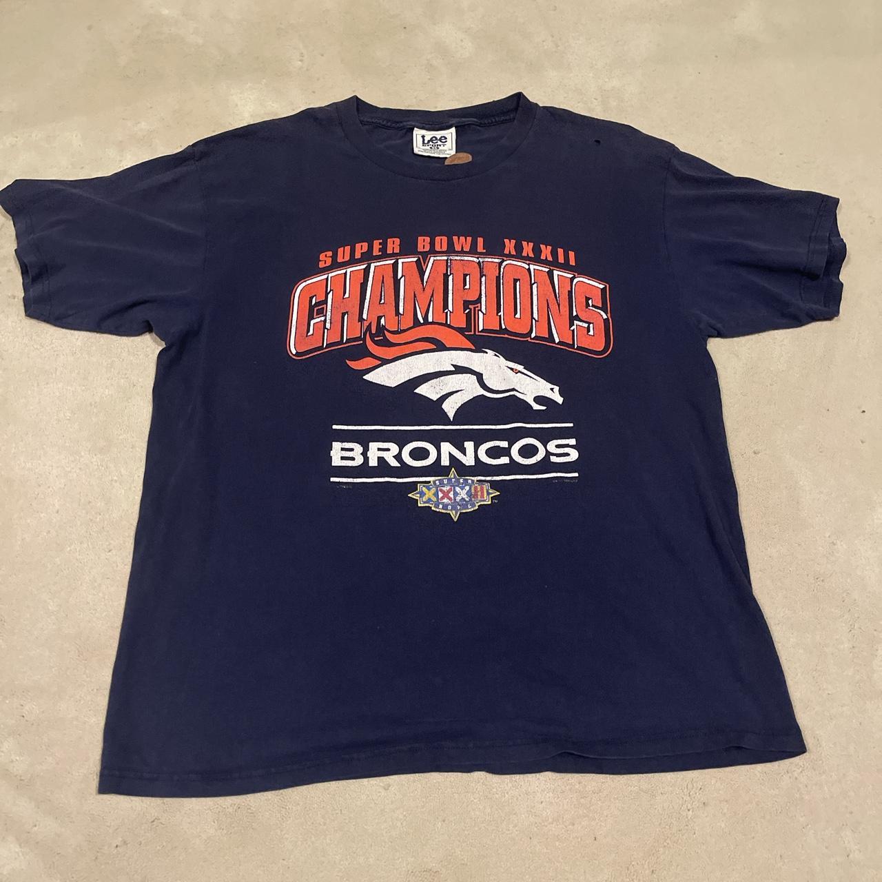 Vintage Denver Broncos T Shirt Tee Lee Sport Made USA Size 