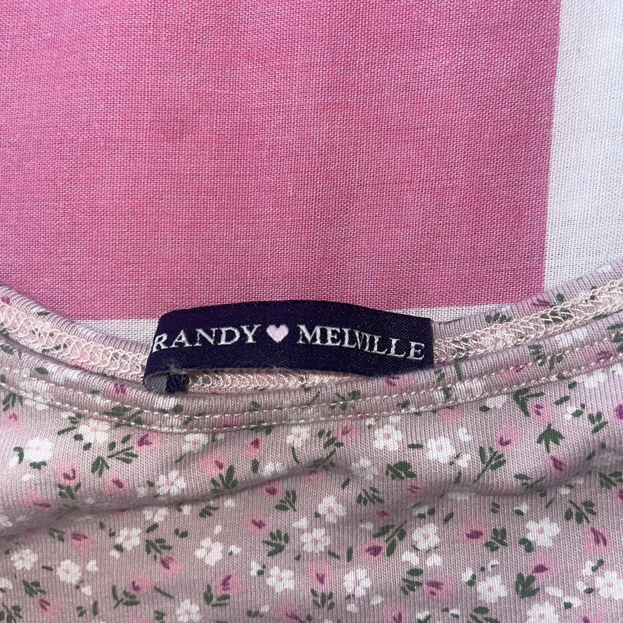 Brandy Melville Pink Floral Dress 🩷 has green, pink... - Depop