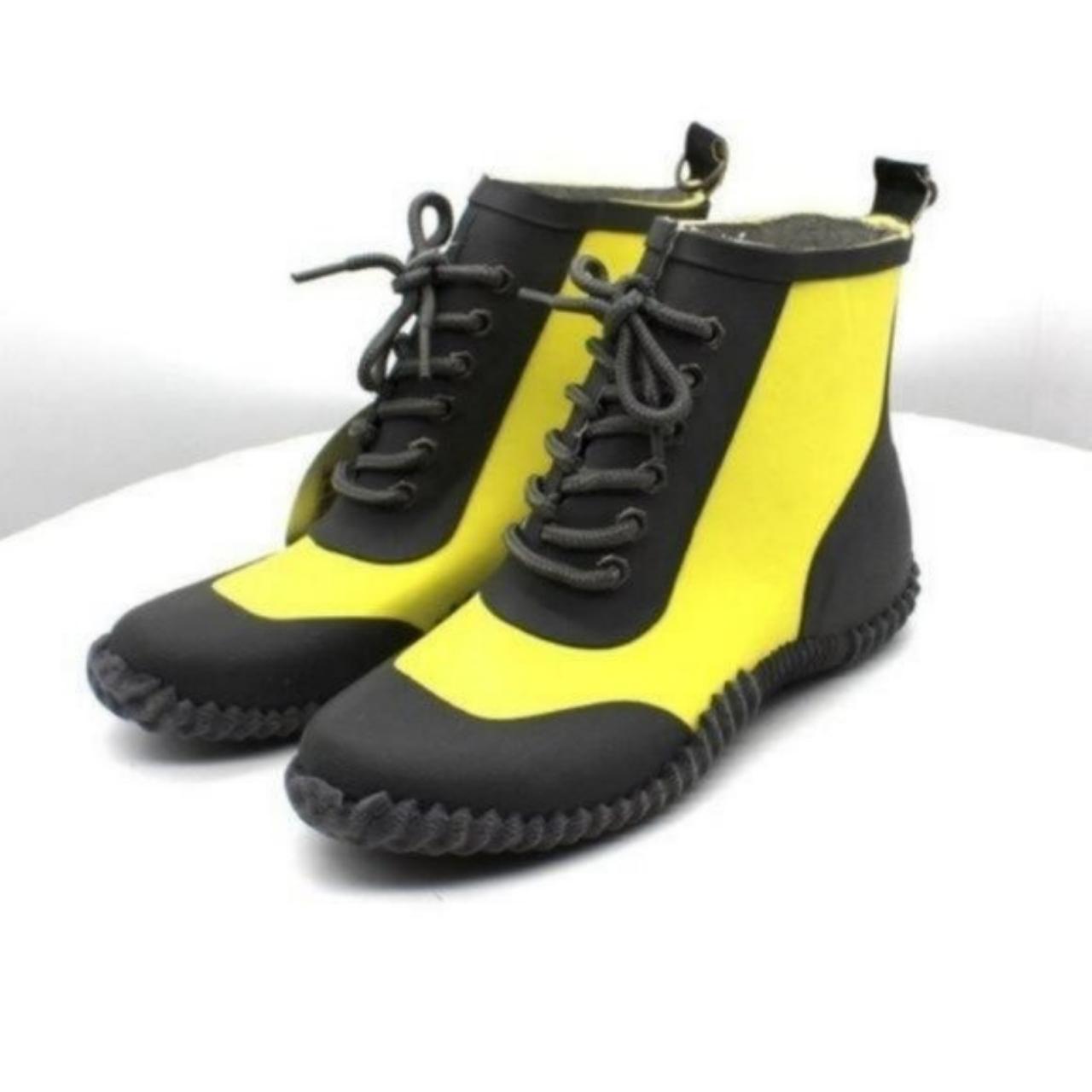 Däv Women's Yellow and Black Boots (4)