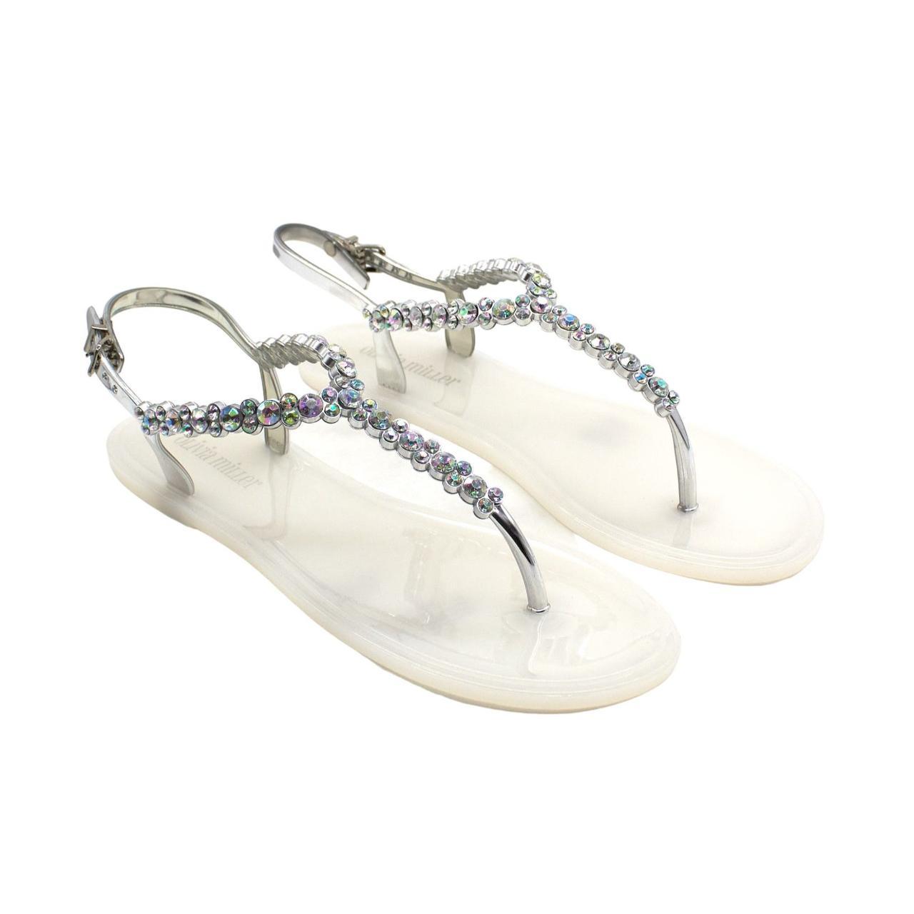 Olivia miller rhinestone flip flops best sale