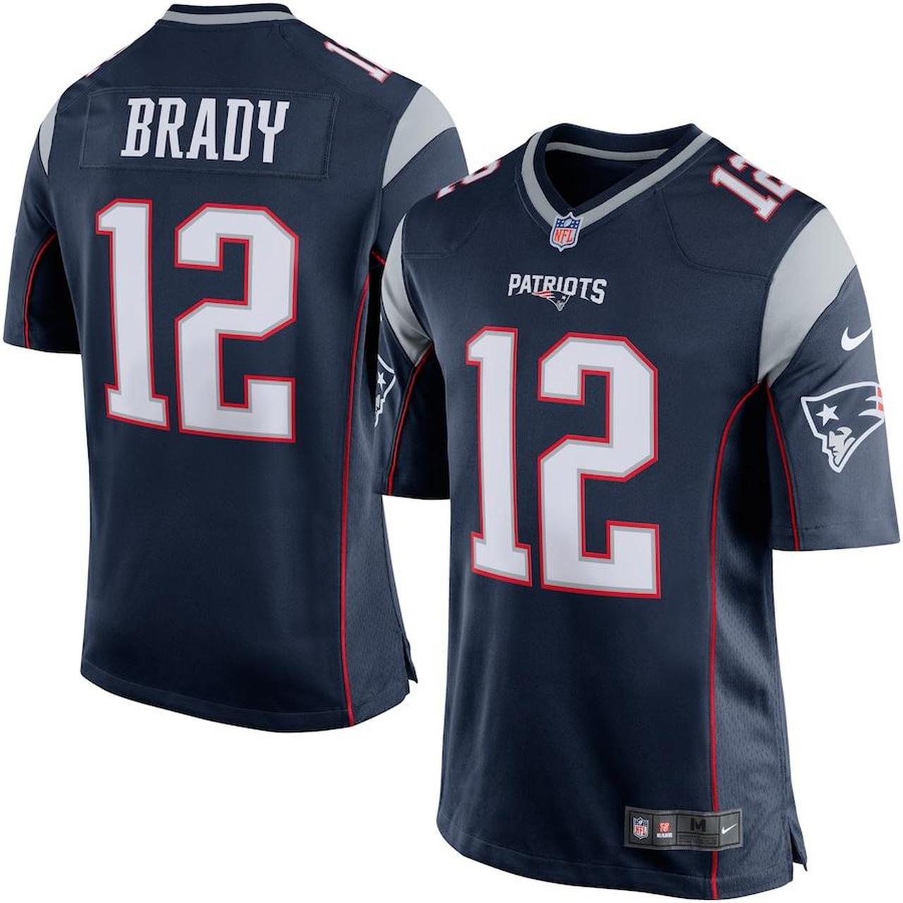 Tom Brady Patriots Jersey, NFL Players Inc., Men's XL - Depop