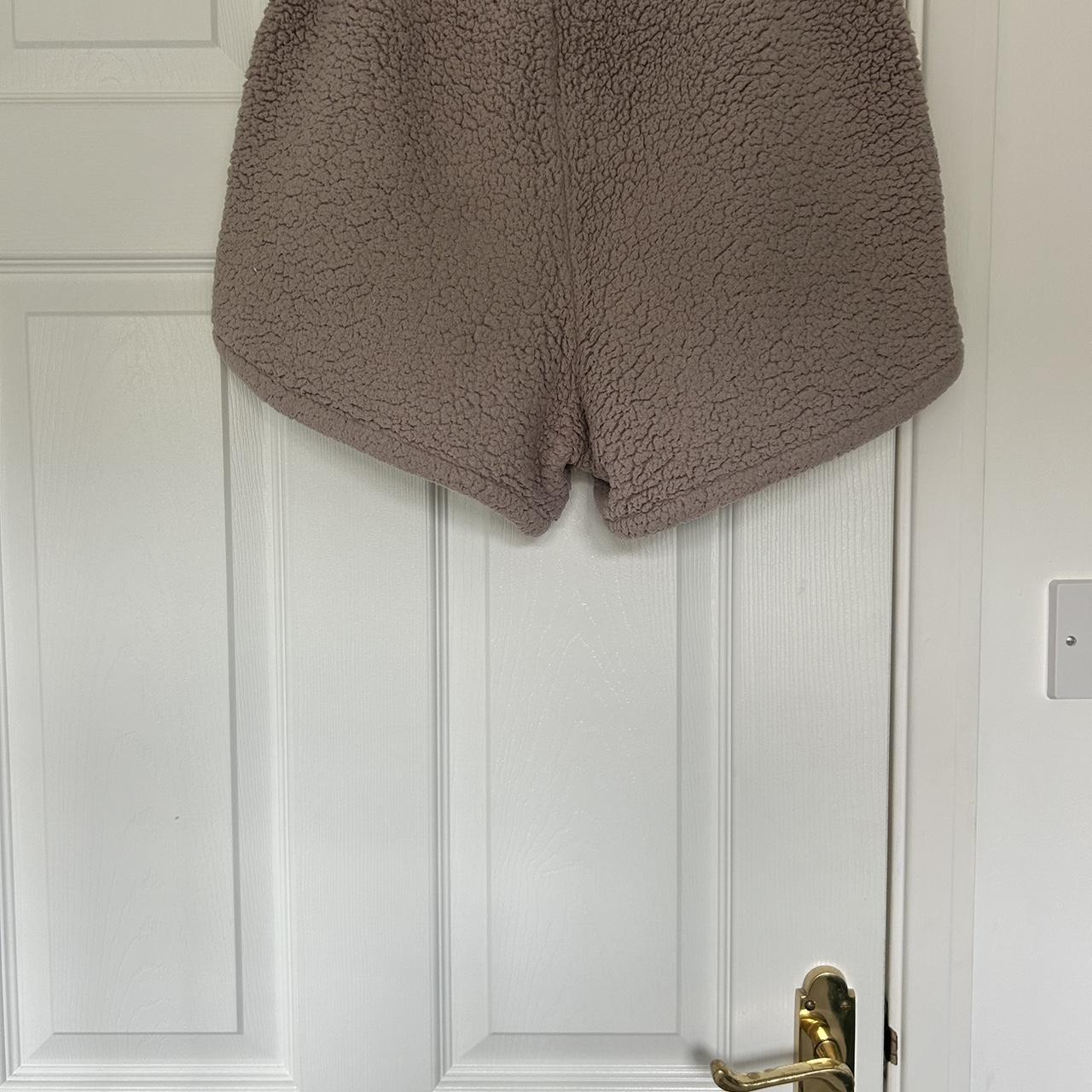 Gilly Hicks Sherpa Shorts and Hoodie Loungewear Set Depop