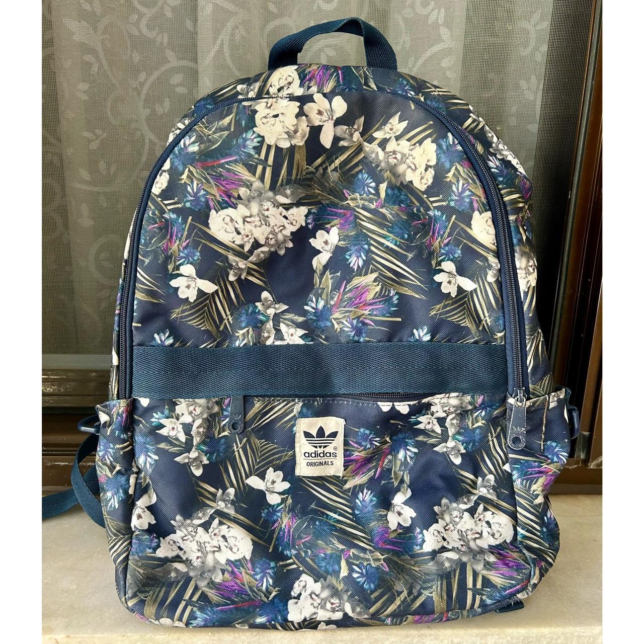 Adidas waterproof floral backpack in great