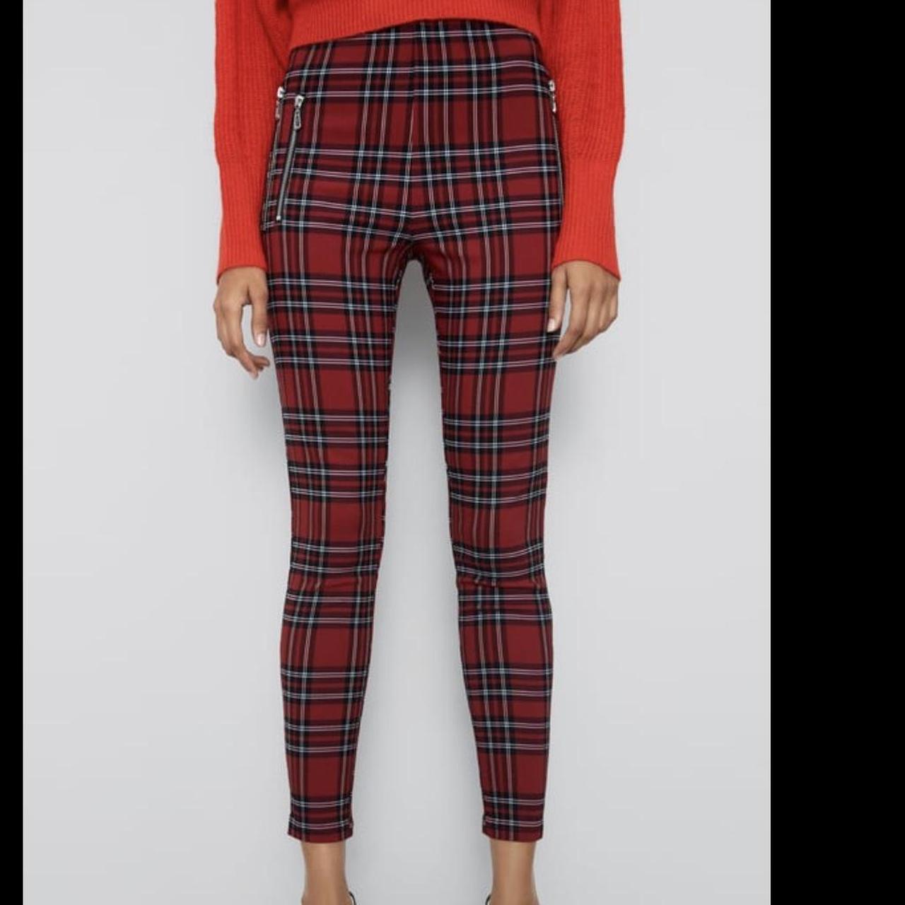 Zara store checkered leggings