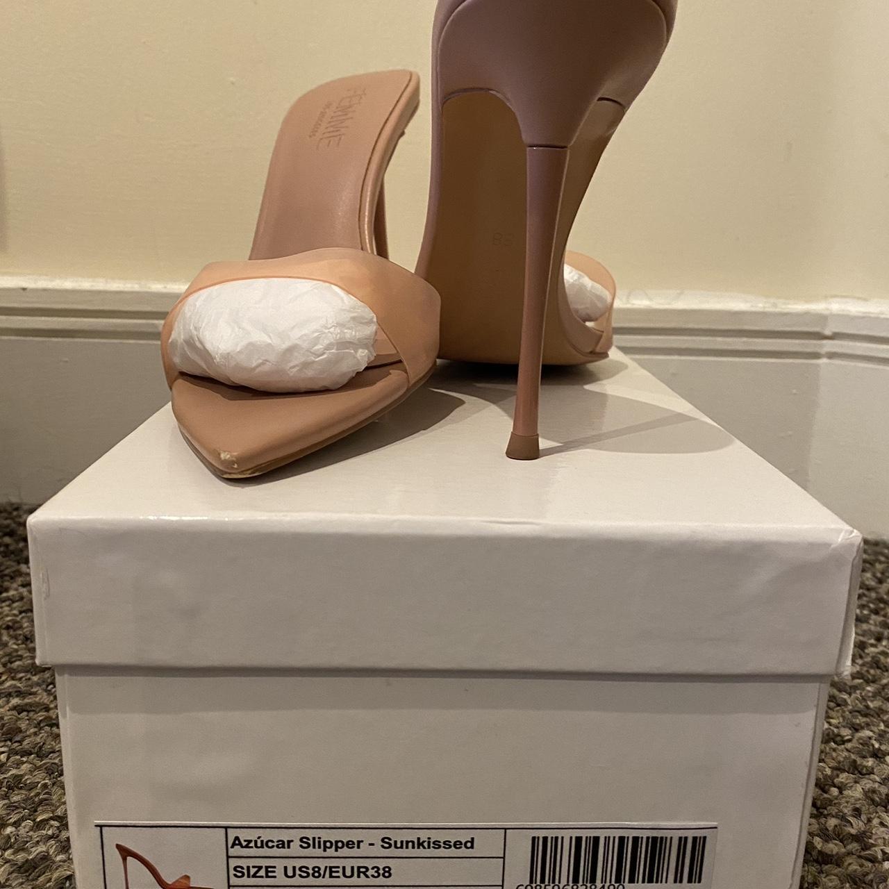 Femme LA slipper heels UK size 9 fits UK 7 wide... Depop