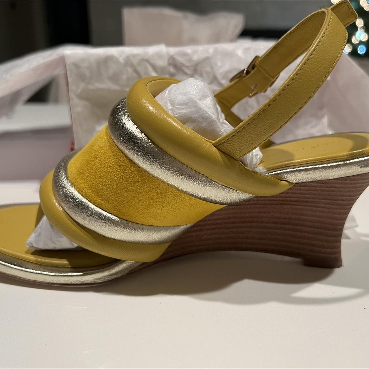 Buy Tory Burch Miller Metallic Leather Wedge Sandals, Spark Gold Online at  desertcartZimbabwe