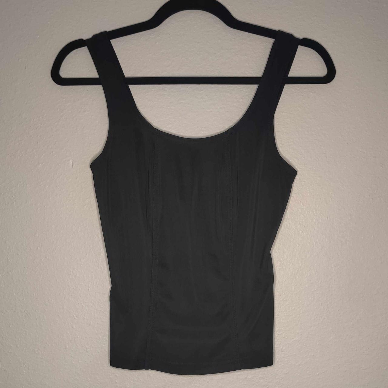 Black Fancy 90's Thick Strap Tank Top #1990s... - Depop