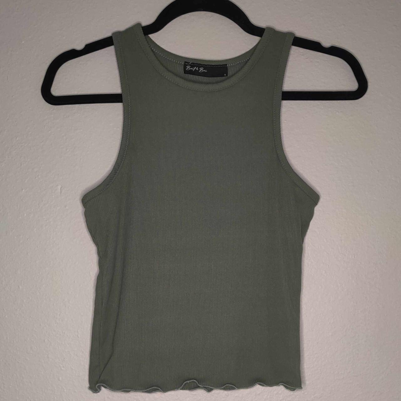 Muted Army Green Brit & Bri Tank Top MutedGreen... Depop