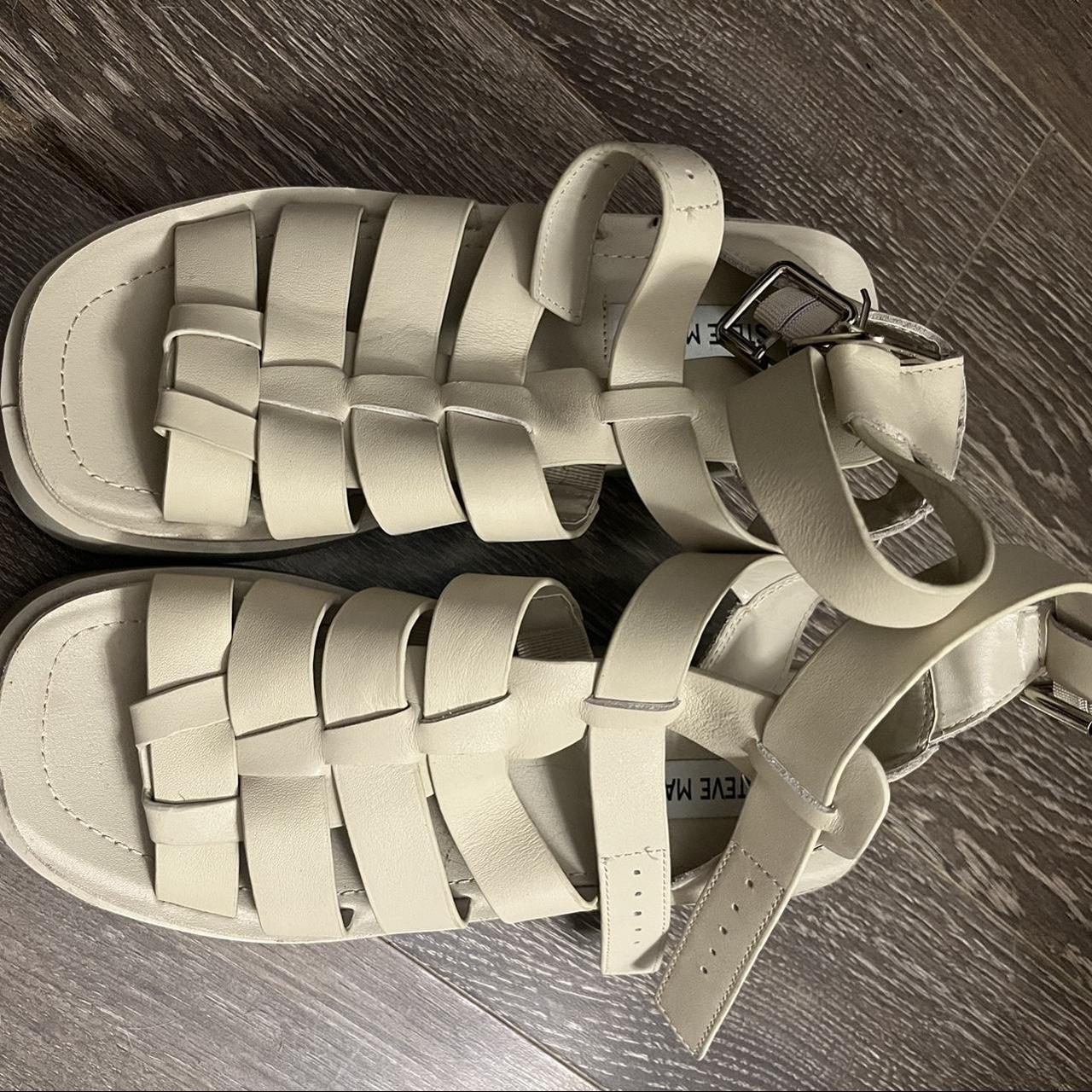 Steve Madden Travel J Jelly Studded Rockstud Flat Sandals Wrap Ankle NEW |  eBay