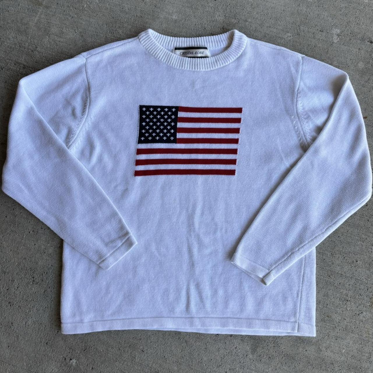 Crystal-Kobe American Flag Sweater ✨ >super cute! Depop