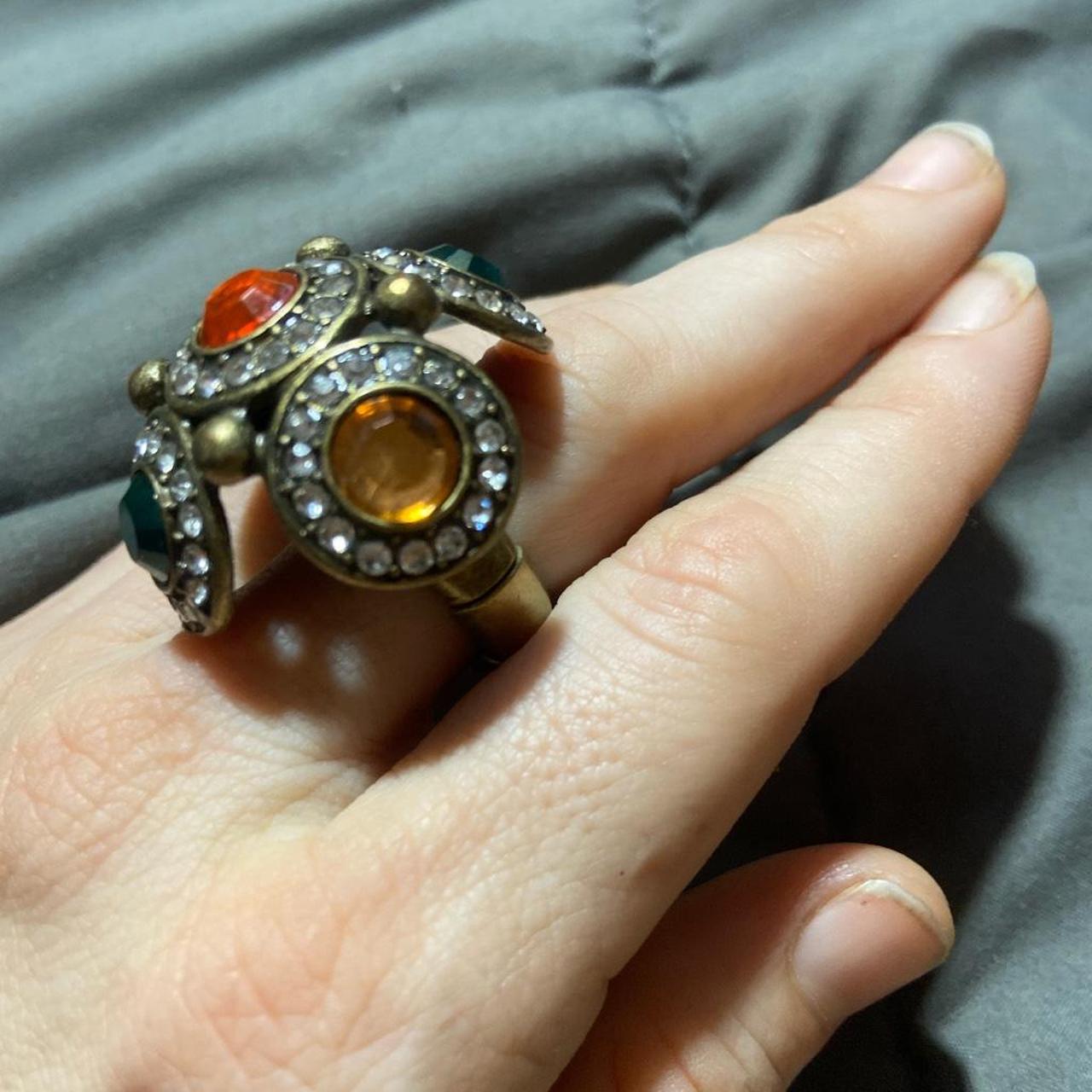 Women's Ring - Multi/Silver – Bedazzled multi-col… - image 3