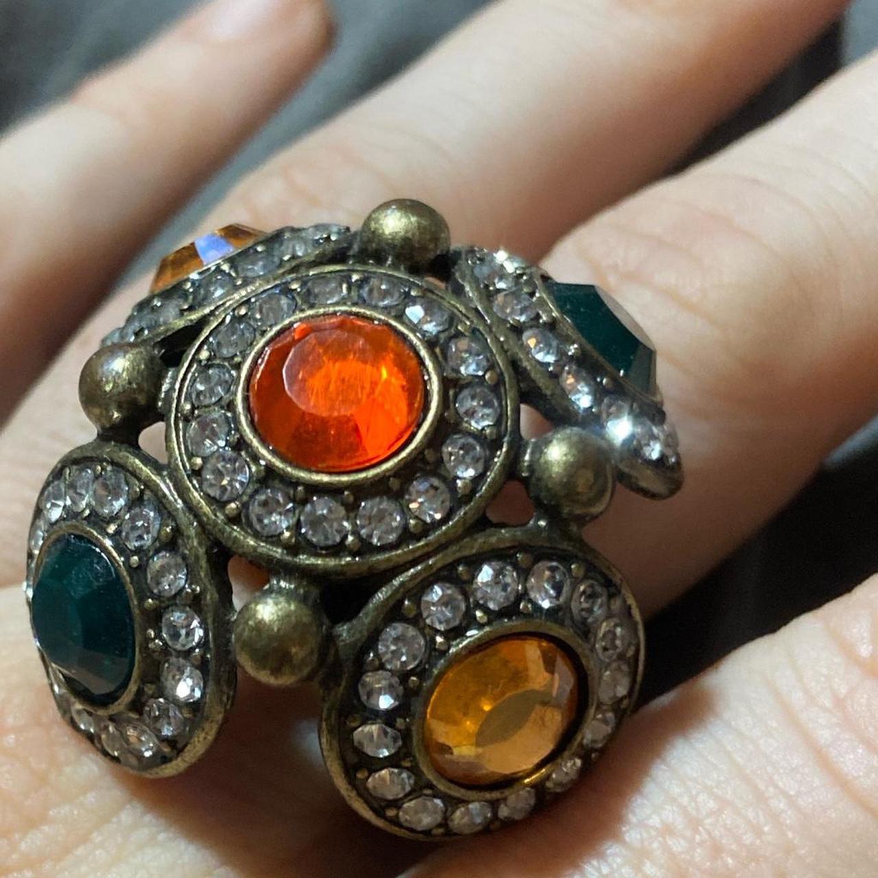 Women's Ring - Multi/Silver – Bedazzled multi-col… - image 5