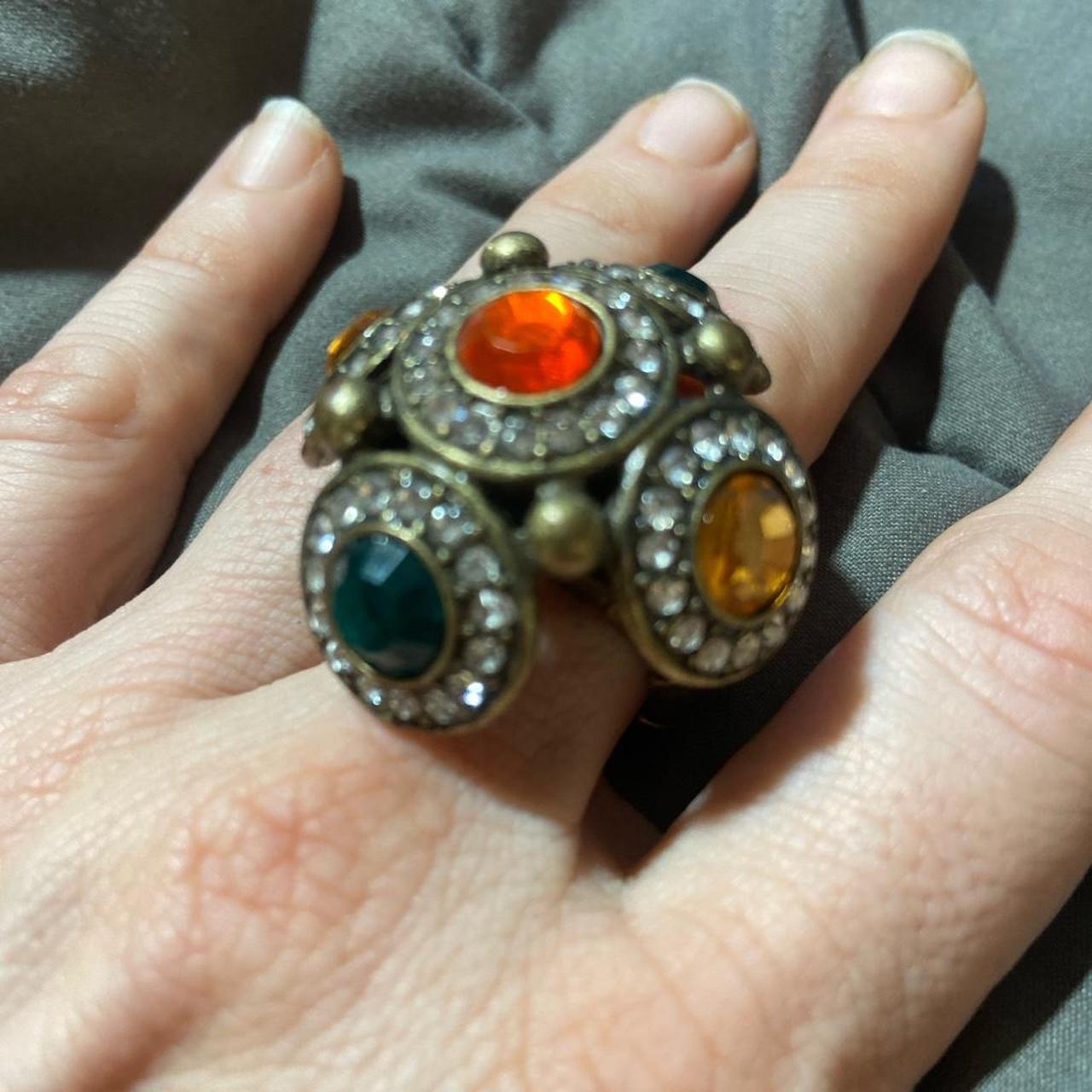 Women's Ring - Multi/Silver – Bedazzled multi-col… - image 6