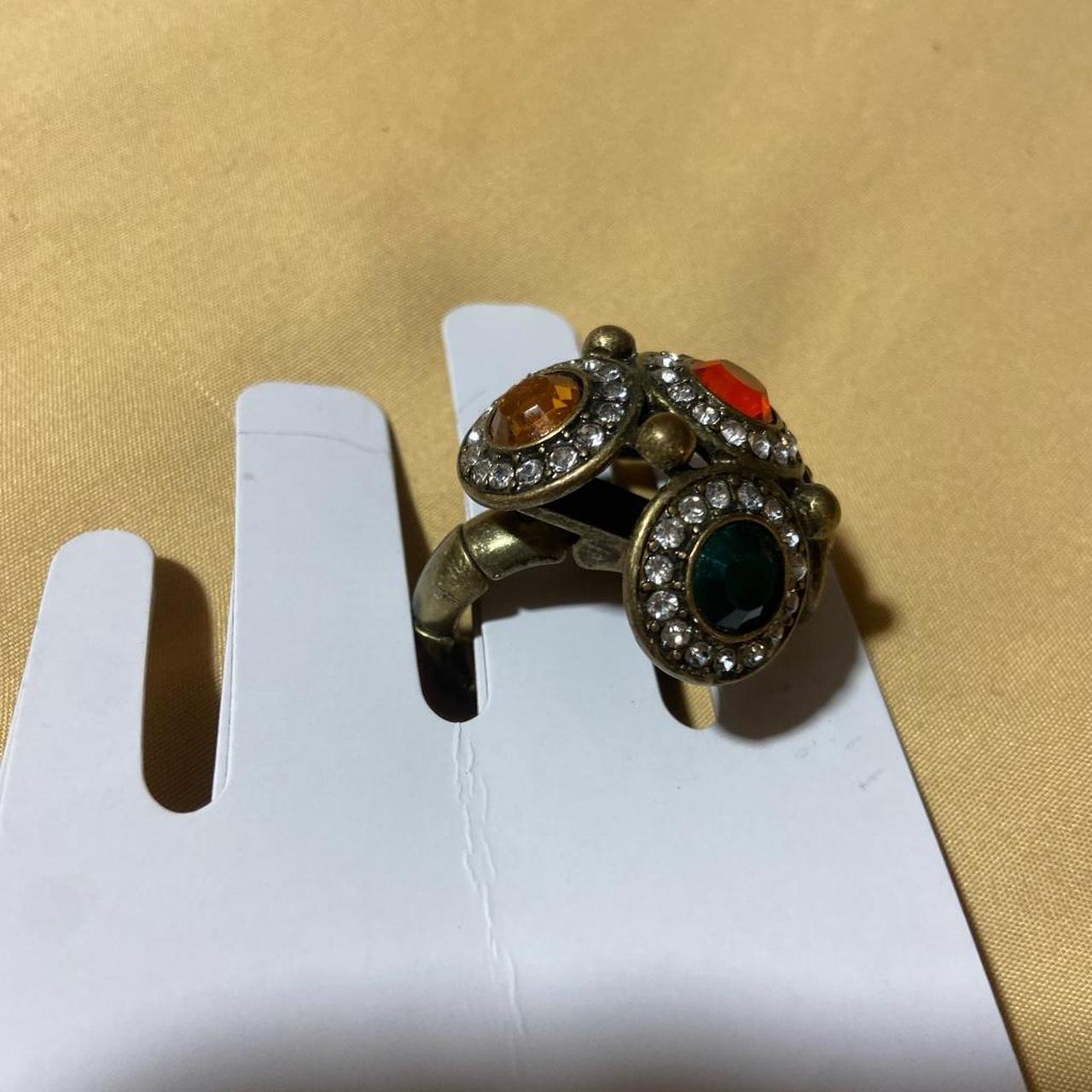 Women's Ring - Multi/Silver – Bedazzled multi-col… - image 7