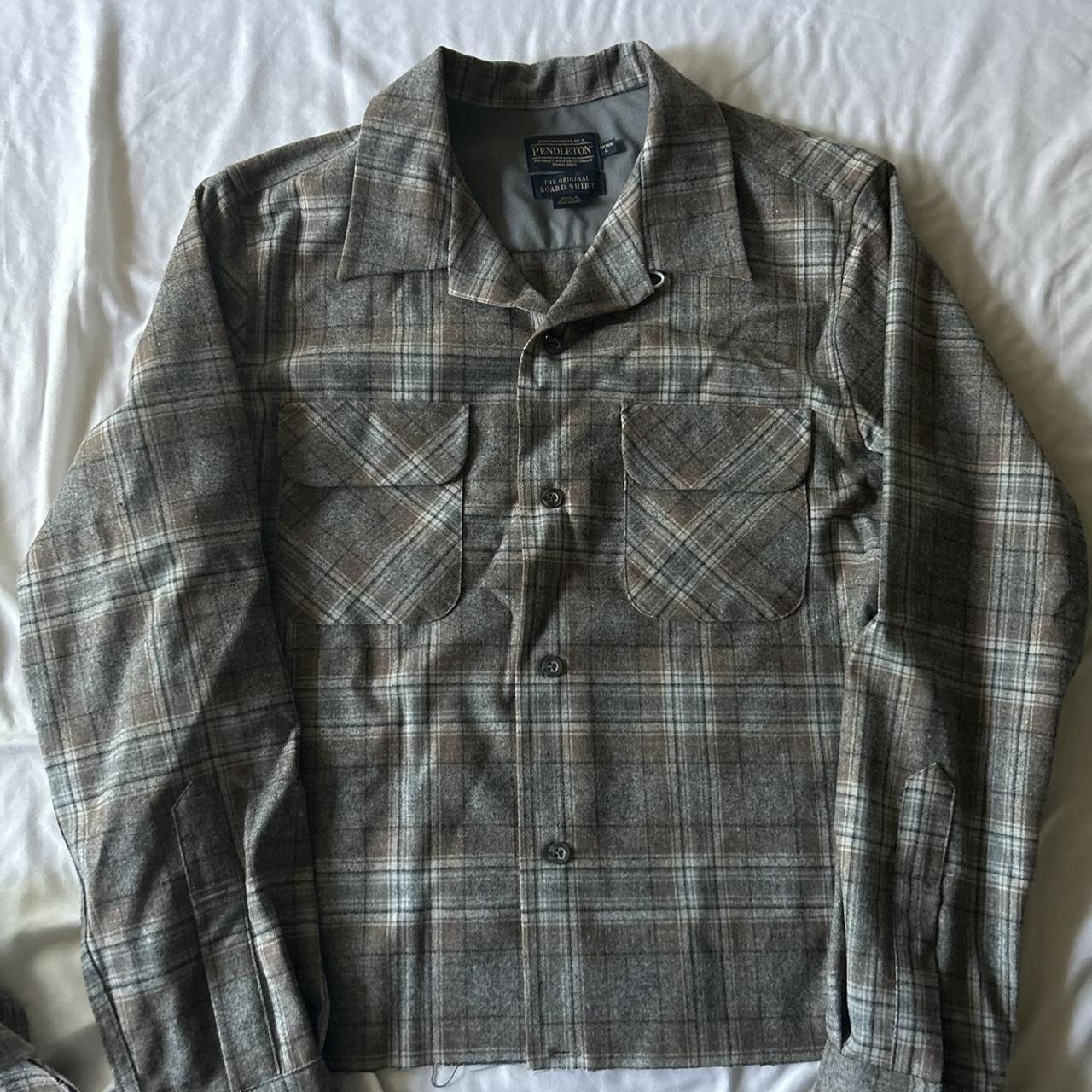 Vintage Brown Pendleton Flannel Size Large fits... - Depop