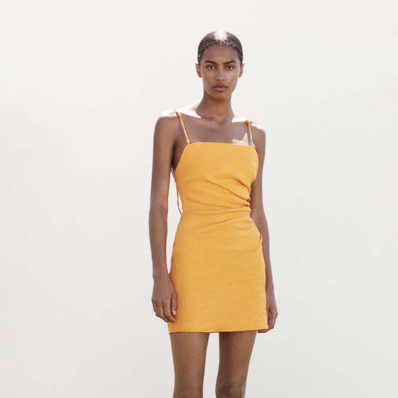 Zara Women's Orange Dress | Depop