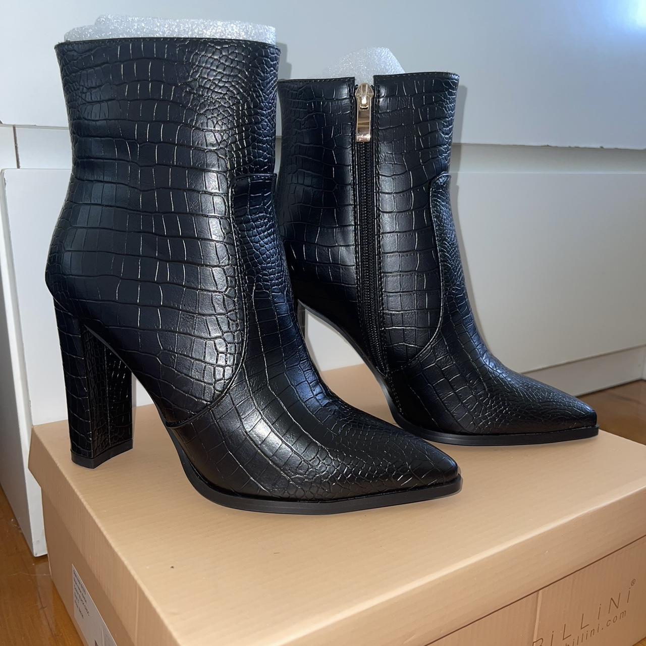 billini zayla flats black croc