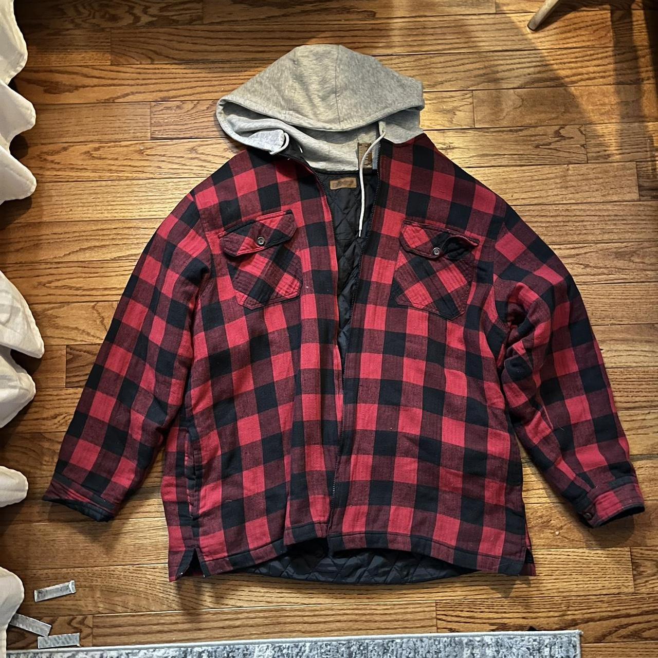 Faded glory hooded flannel shirt jacket online