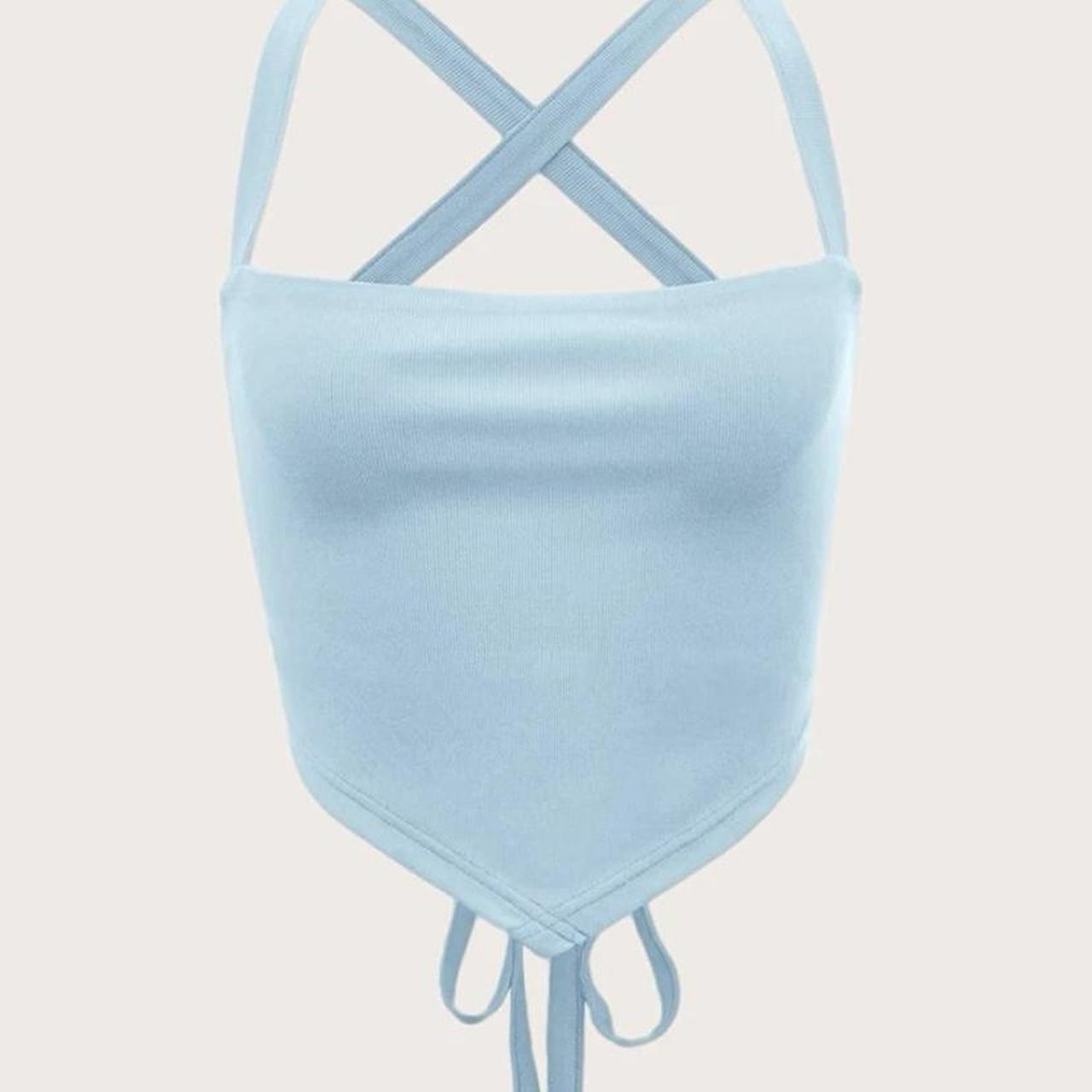 baby blue corset top from supre, so cute and... Depop