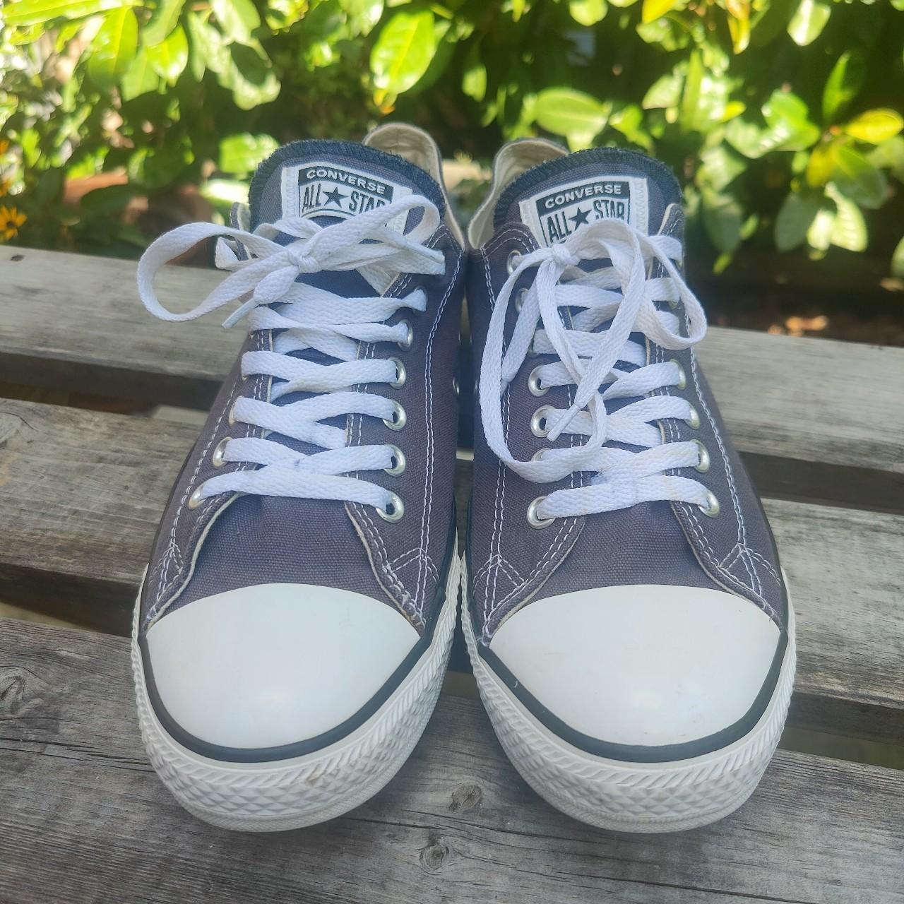 Converse all star in blue canvas. In superb condition - Depop