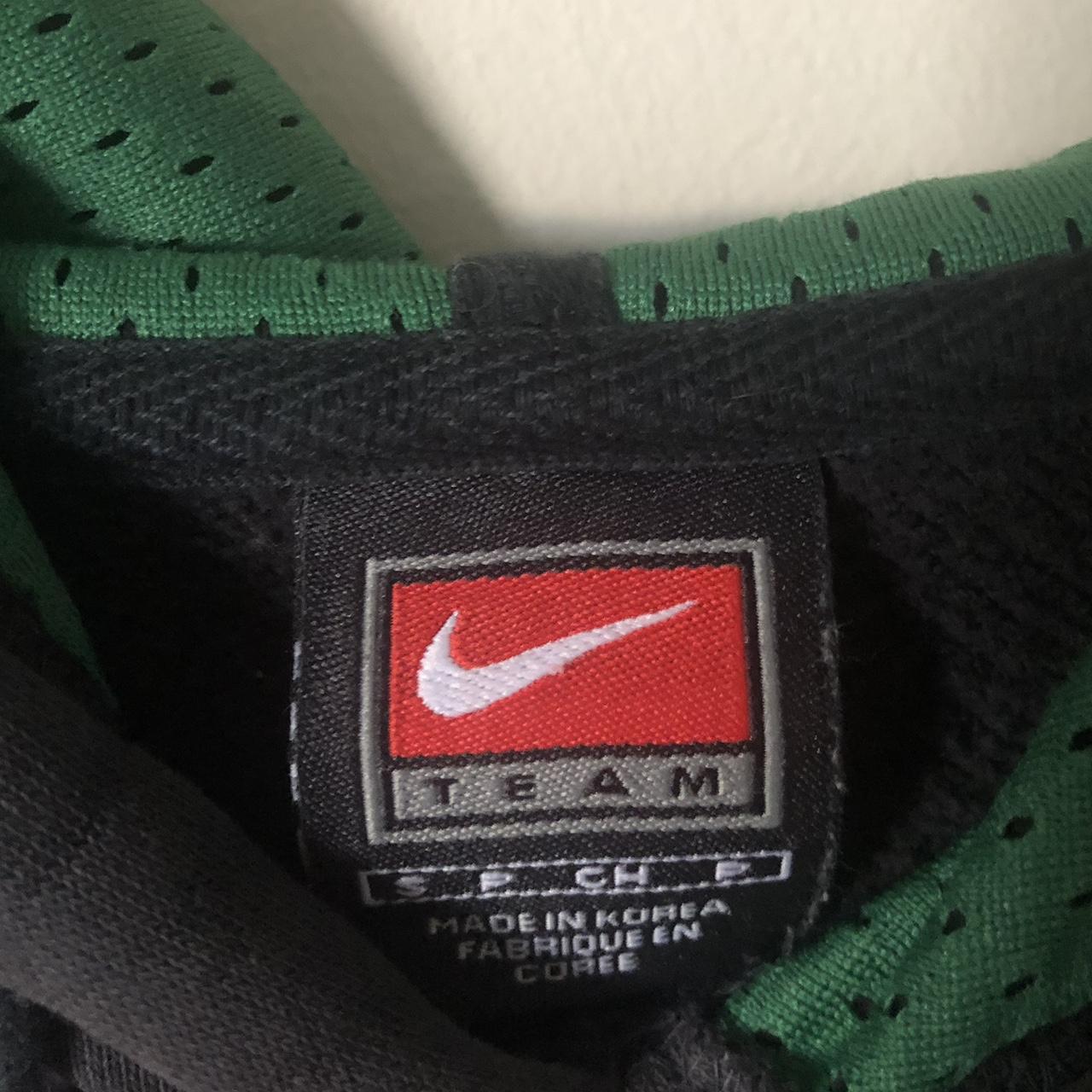 Vintage Nike Boston Celtics shorts in black with - Depop