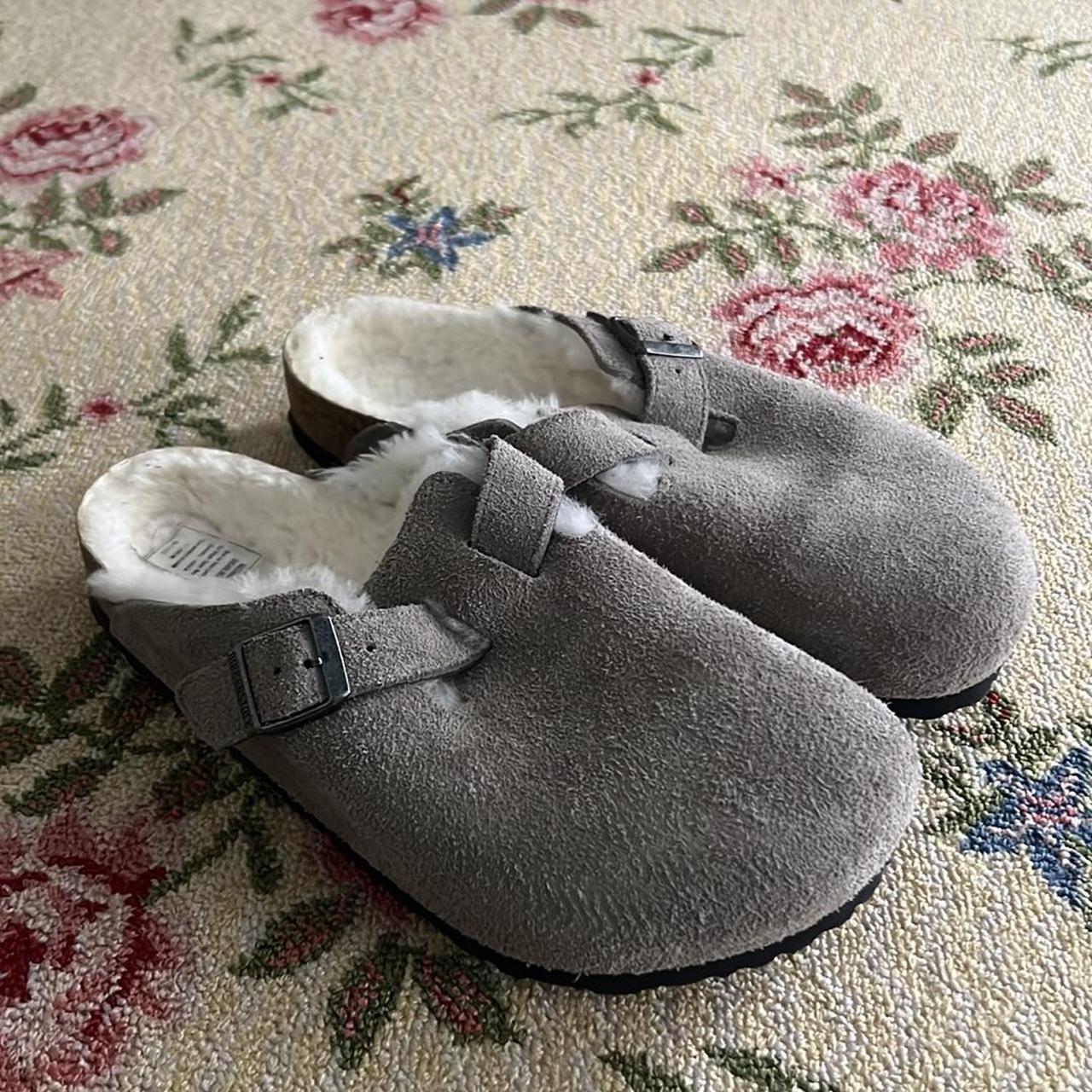 Birkenstock Boston Shearling Light Grey Birkenstocks Boston