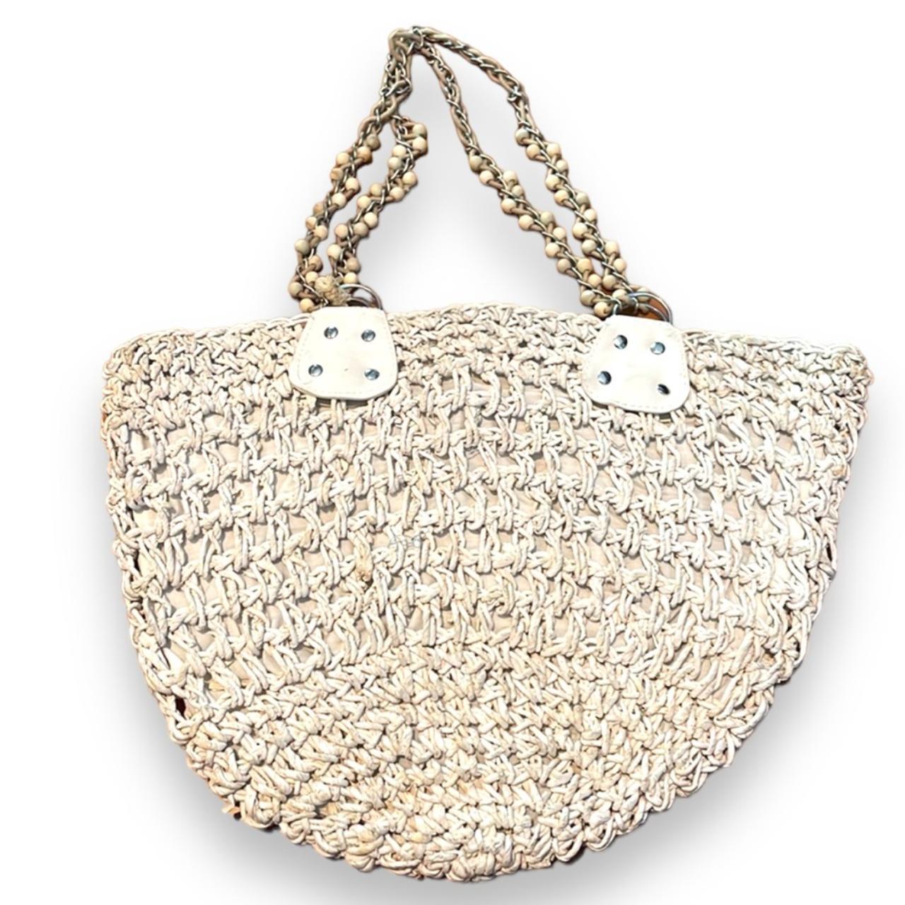 Woven Duffle Bag Cream- Women's Bags