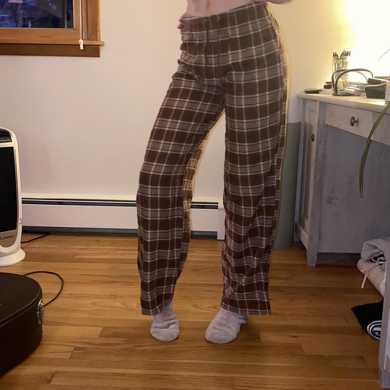 La hearts plaid pajama pants great condition Depop