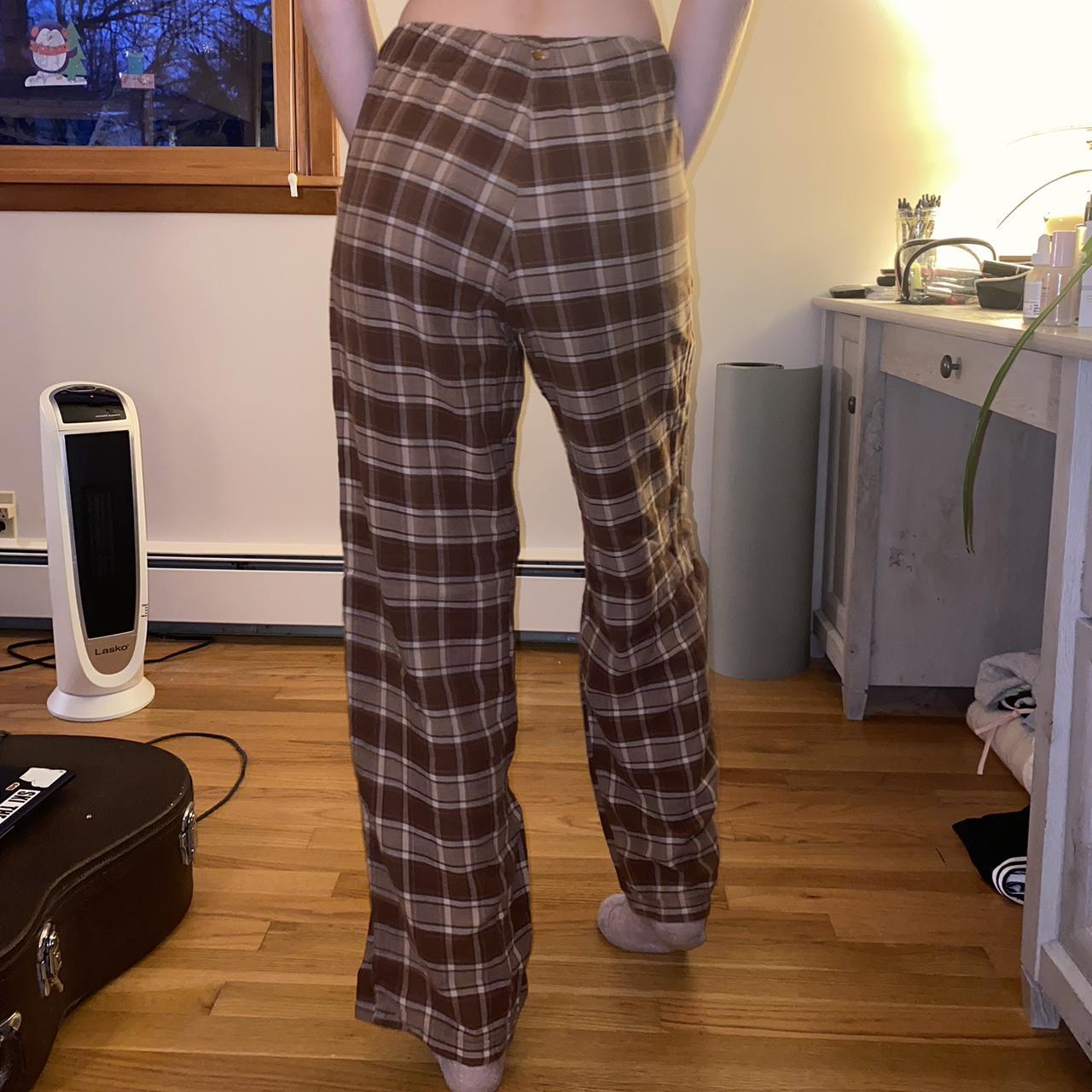 La hearts plaid pajama pants great condition Depop