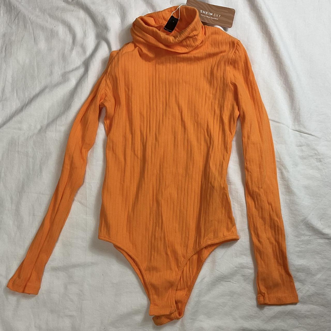 Orange turtleneck hot sale bodysuit