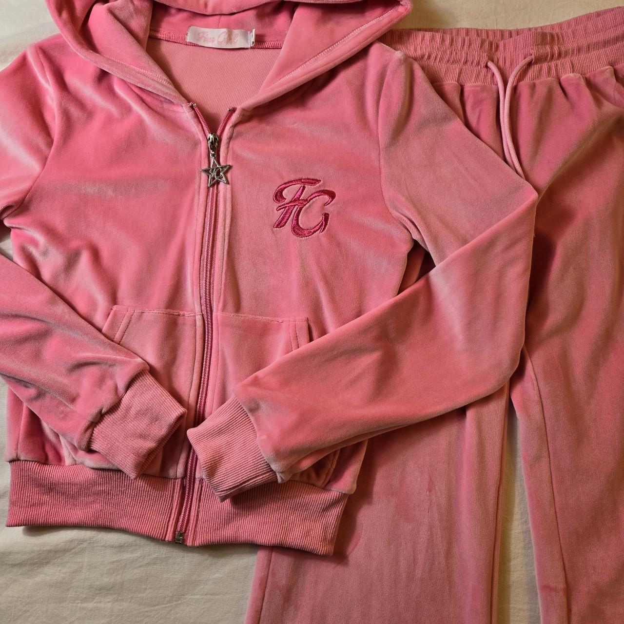 Fine Girl Official hot pink tracksuit. Feature a... - Depop