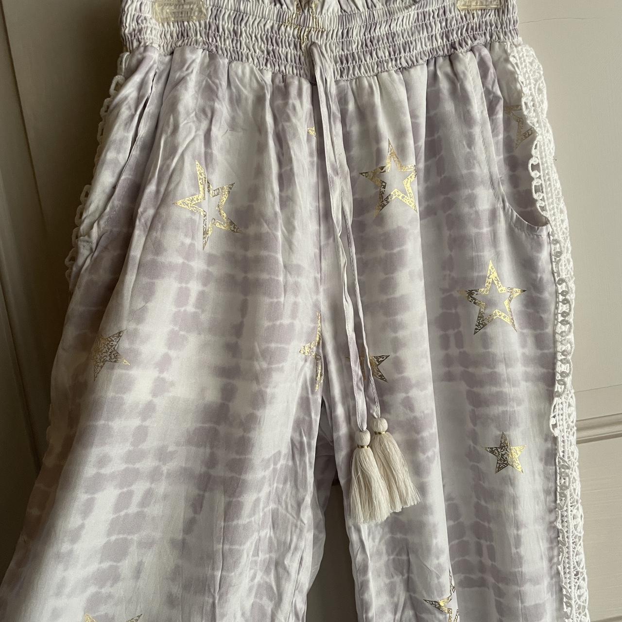Surf Gypsy Women's White and Purple Trousers