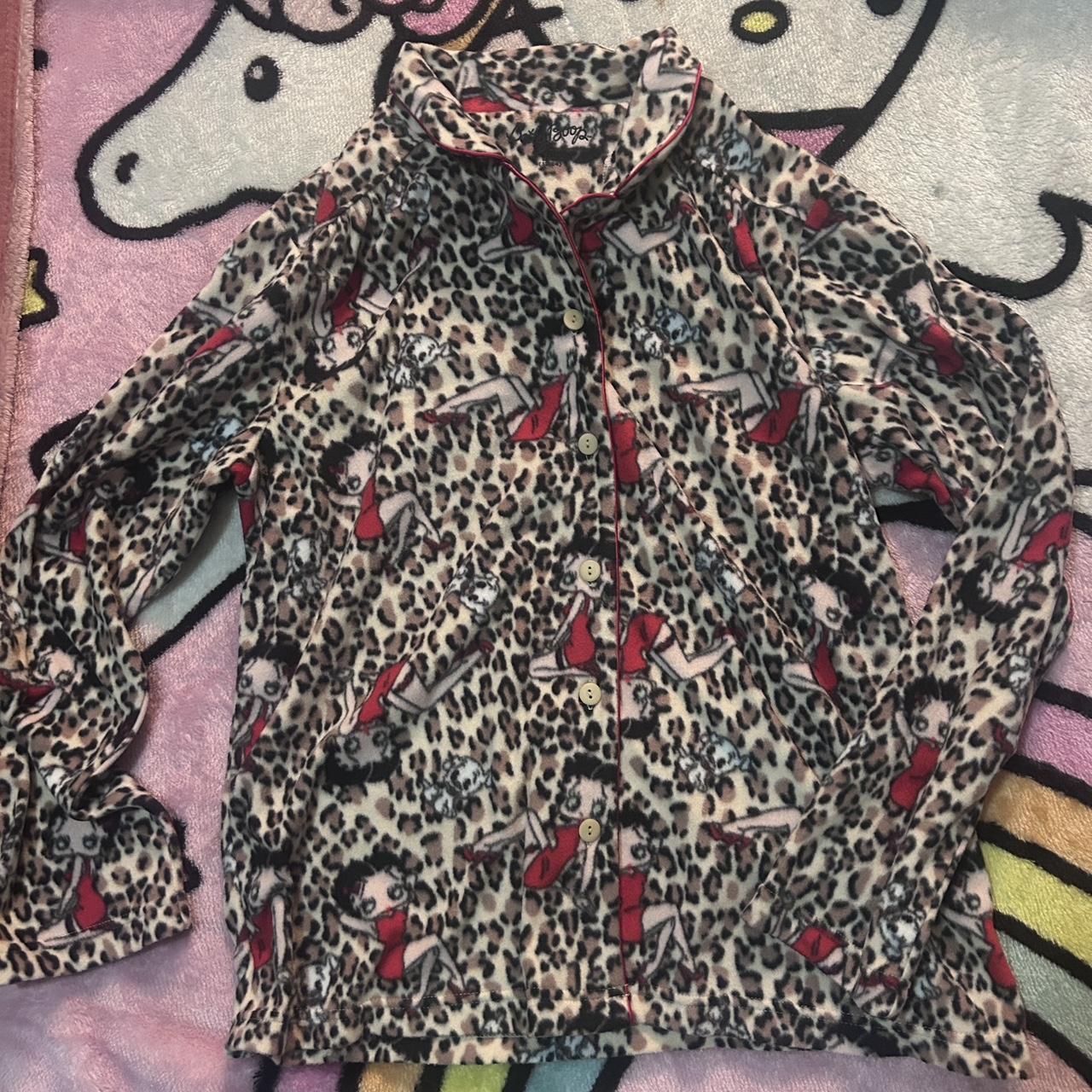 betty boop cheetah print fuzzy top #bettyboop... - Depop