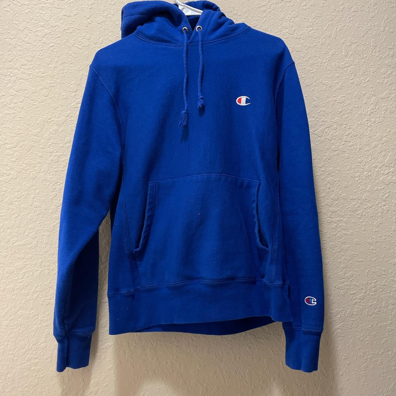 Champion reverse weave hoodie cheap royal blue