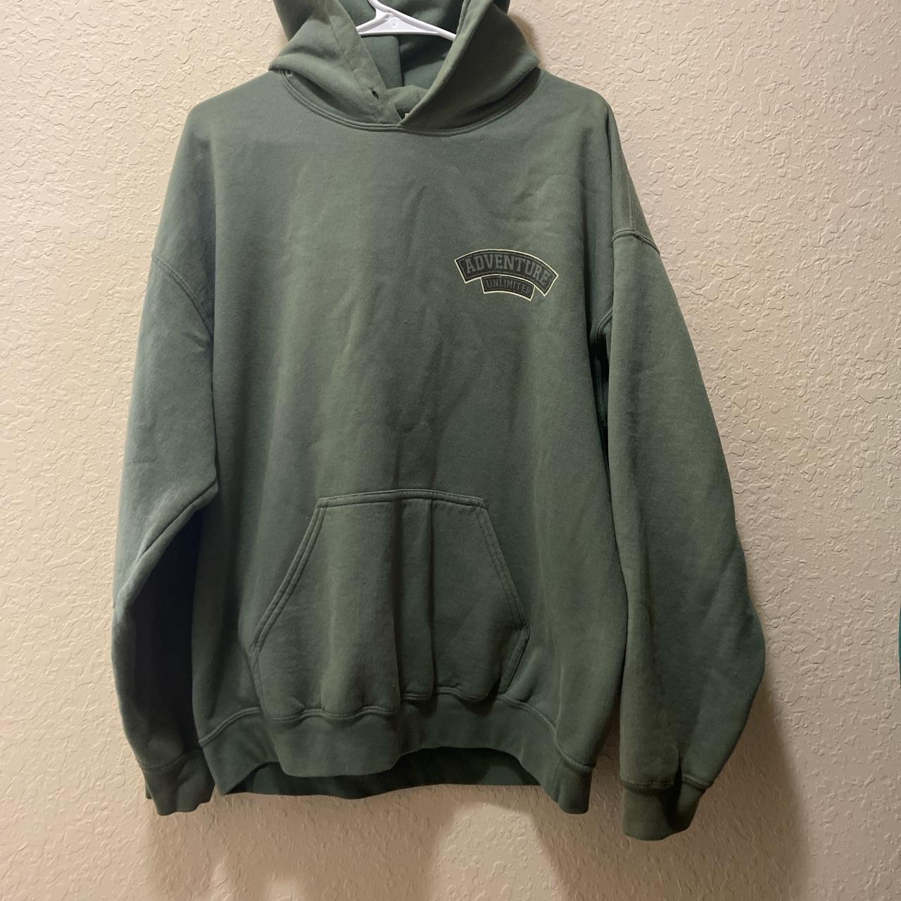 Gildan Men's Green Hoodie | Depop