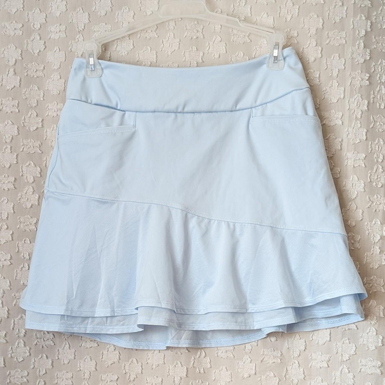 Adidas baby blue tennis skirt 🏷️ size x small (4-6),... - Depop