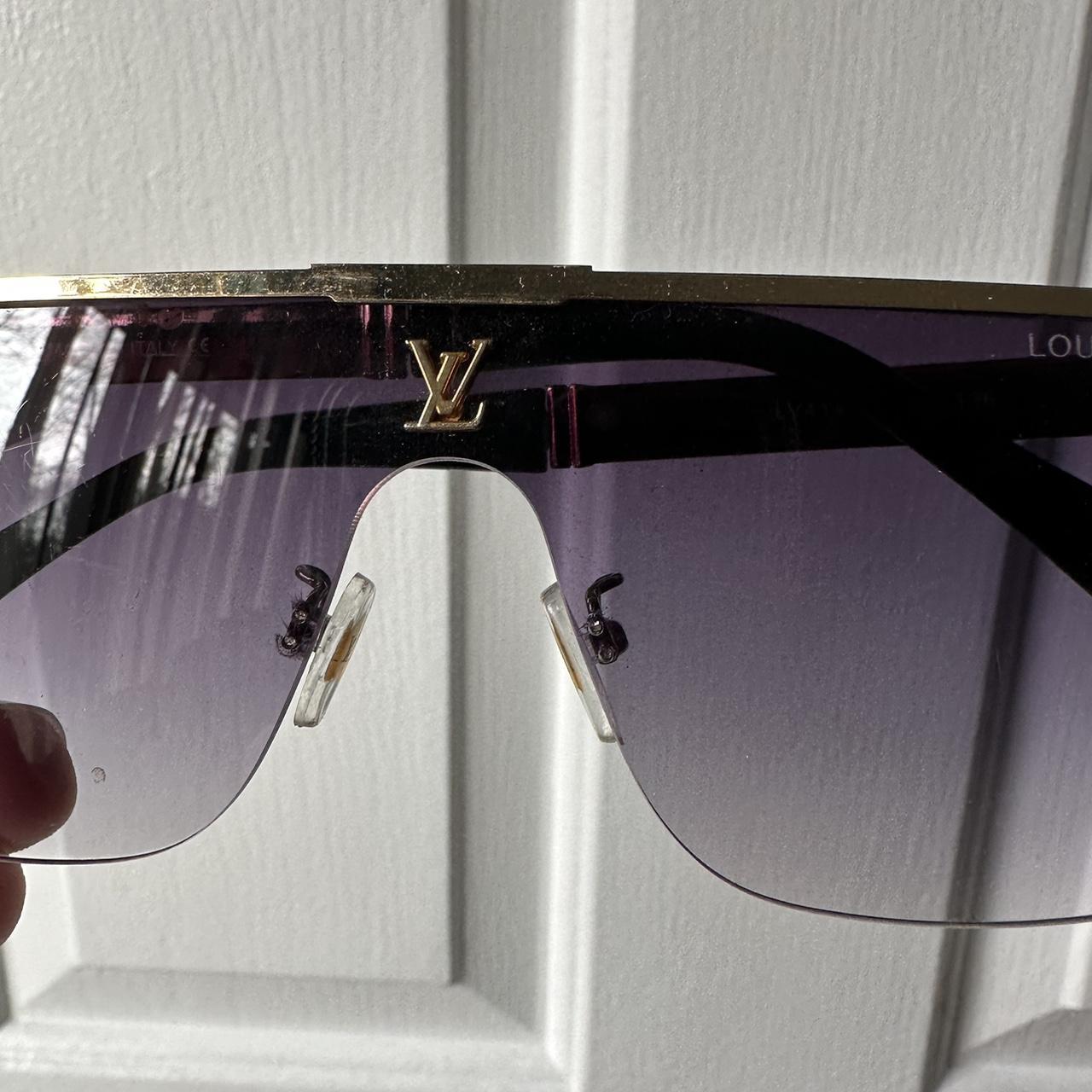 Black Louis Vuitton Cyclone Glasses Y2k - Depop