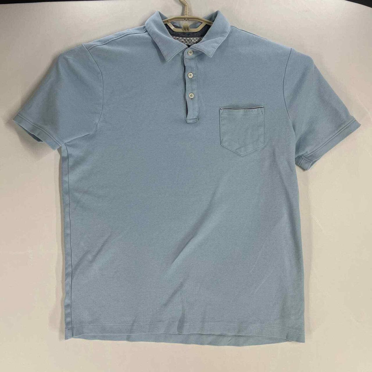 Elie Tahari Men's Blue Polo-shirts | Depop