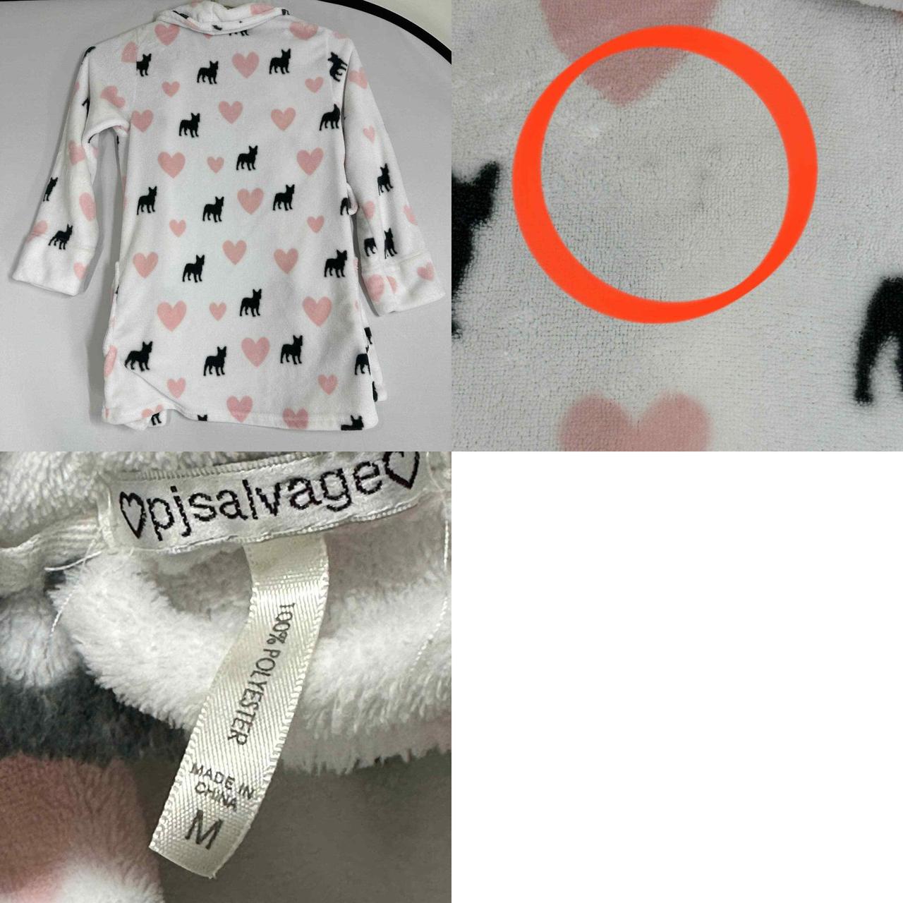PJ Salvage Women's White and Pink Robe (4)