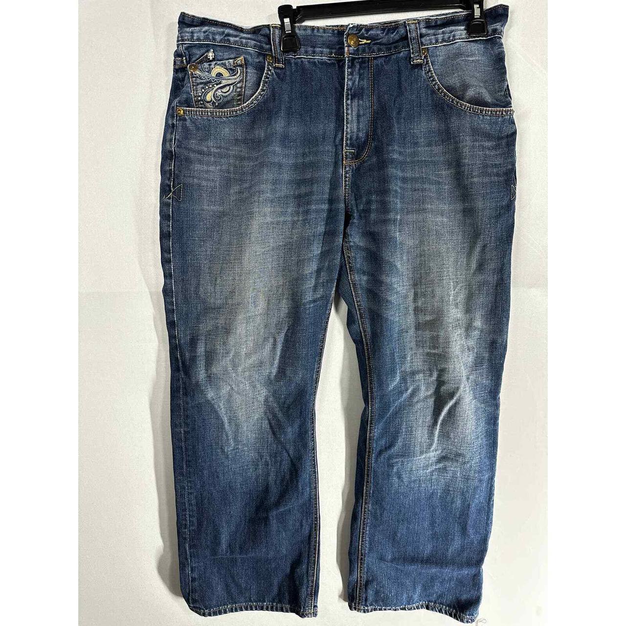 Marc Ecko Bootcut Jeans Men Size 38 Dark Blue Denim... - Depop