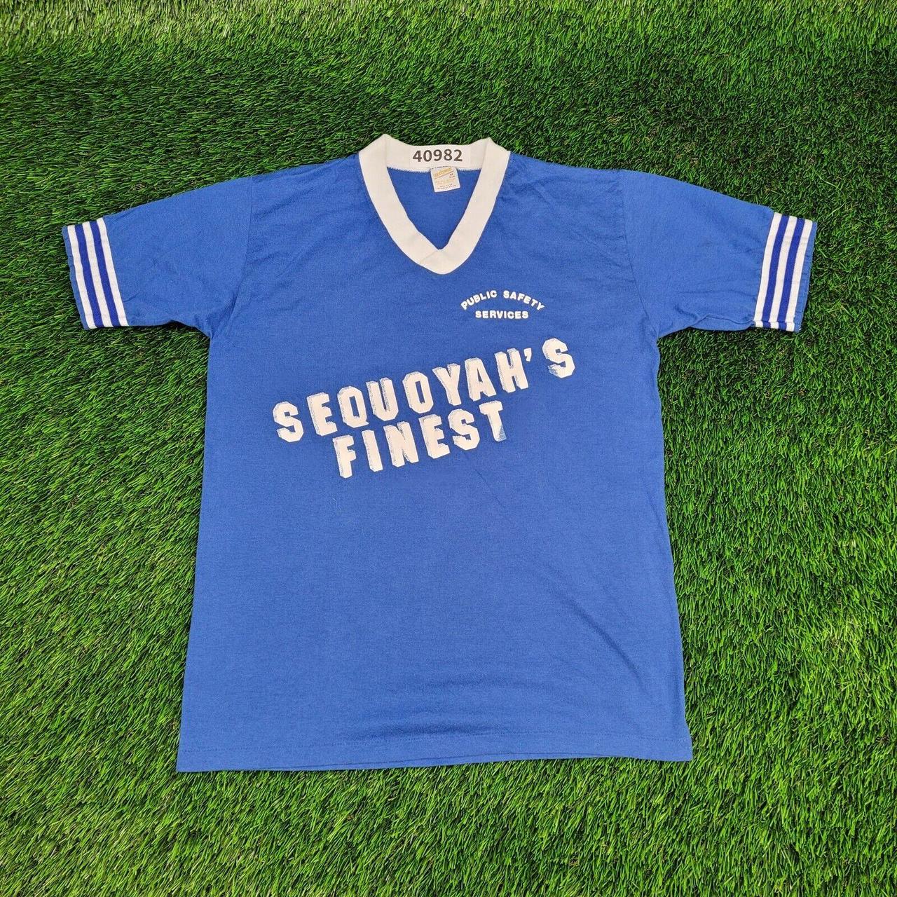 Vintage 70s Sequoyah George-Gist Polymath Ringer... - Depop