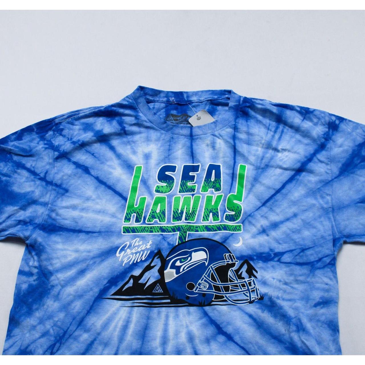 Seattle Seahawks Vintage Tie Dye T Shirt. Size Large 