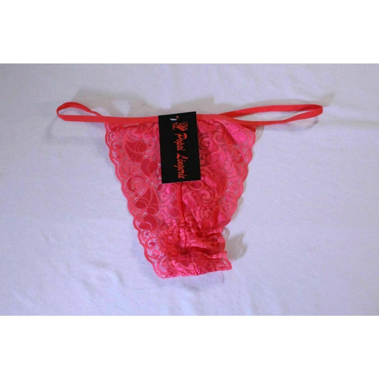 Popsi Lingerie Women s Heart Print Lace String Side Depop