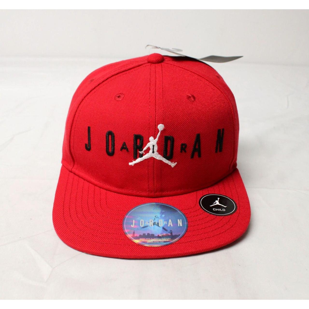 Jordan Unisex Kids Jumpman Air Flat Brim Cap EJ1 Red... - Depop